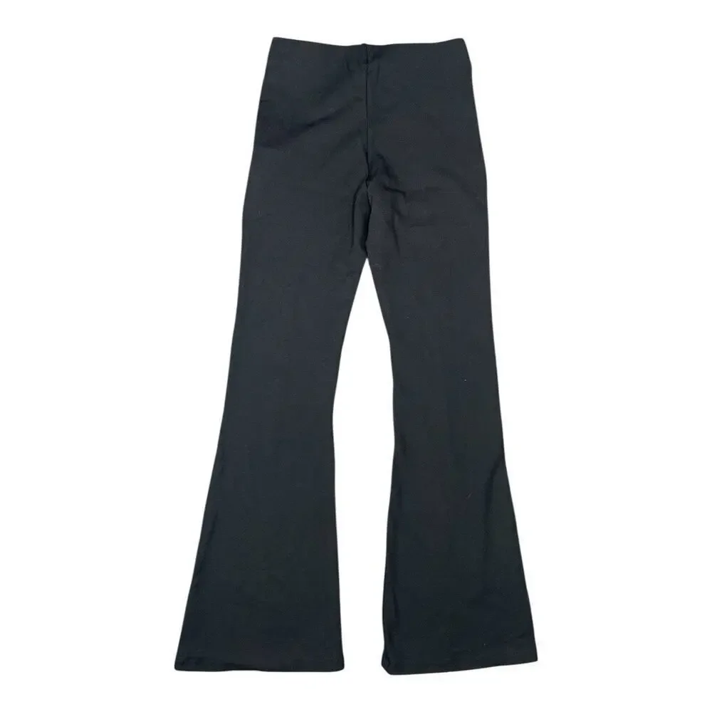 Zara Youth Girls Black Stretchy Flare Knit Pull On Pants Size-13-14